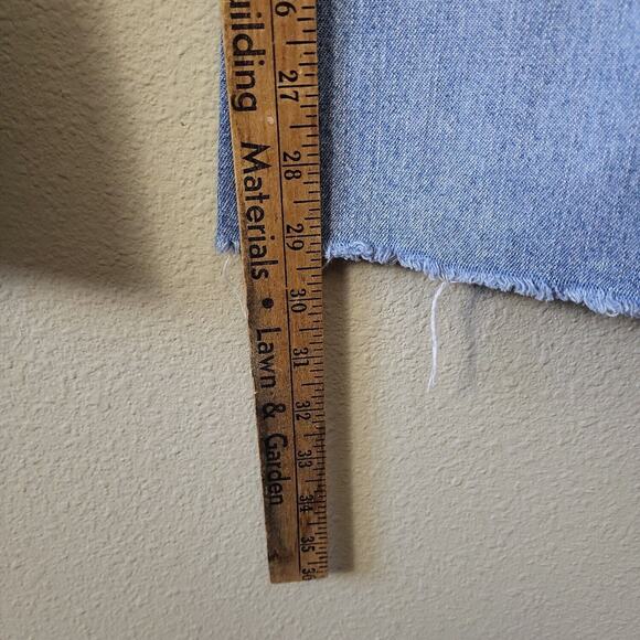 Calvin Klein Womens Blue Sandblast Light Wash Raw Hem Denim Flare Jeans Size 3 - Picture 8 of 10